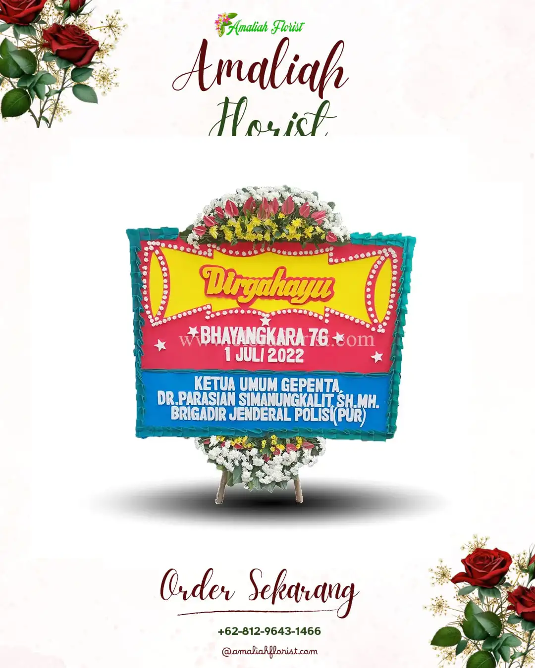Papan Bunga HUT Ulang Tahun Damping